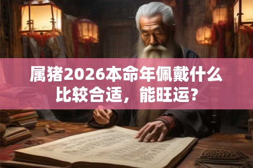 属猪2026本命年佩戴什么比较合适，能旺运？