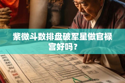 紫微斗数排盘破军星做官禄宫好吗？