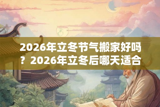 2026年立冬节气搬家好吗？2026年立冬后哪天适合搬家？