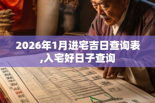 2026年1月进宅吉日查询表,入宅好日子查询 2026年1月进宅吉日查询表,入宅好日子查询