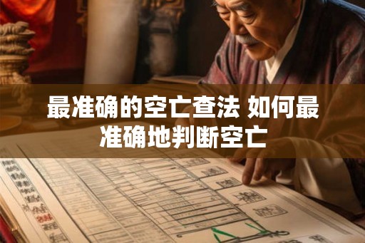 最准确的空亡查法 如何最准确地判断空亡