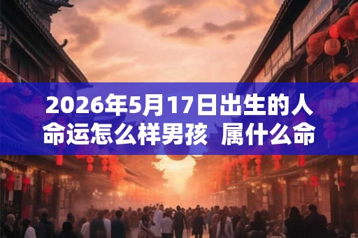 2026年5月17日出生的人命运怎么样男孩  属什么命