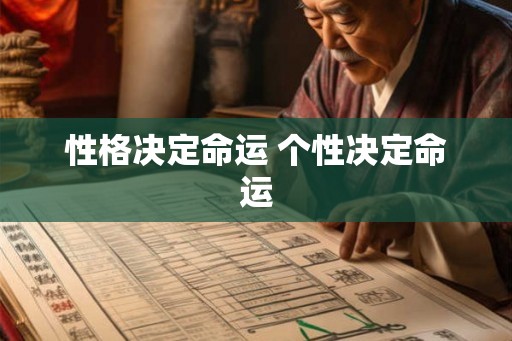 性格决定命运 个性决定命运