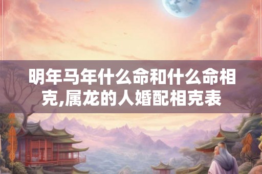 明年马年什么命和什么命相克,属龙的人婚配相克表 明年马年什么命和什么命相克,属龙的人婚配相克表