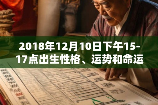 2018年12月10日下午15-17点出生性格、运势和命运