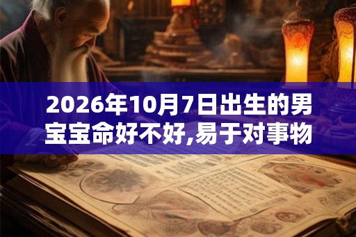 2026年10月7日出生的男宝宝命好不好,易于对事物热衷