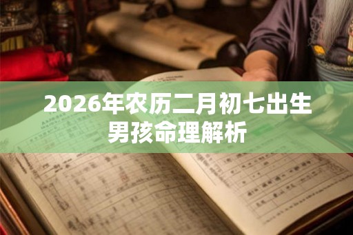 2026年农历二月初七出生男孩命理解析