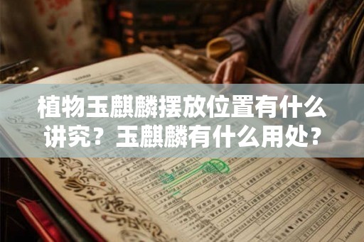植物玉麒麟摆放位置有什么讲究？玉麒麟有什么用处？