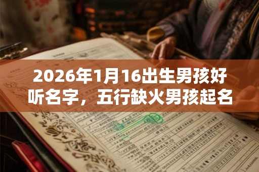 2026年1月16出生男孩好听名字，五行缺火男孩起名