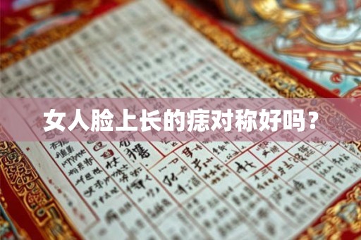 女人脸上长的痣对称好吗? 女人脸上长的痣对称好吗?