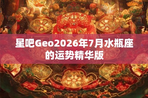 星吧Geo2026年7月水瓶座的运势精华版