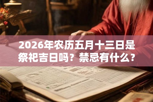 2026年农历五月十三日是祭祀吉日吗？禁忌有什么？