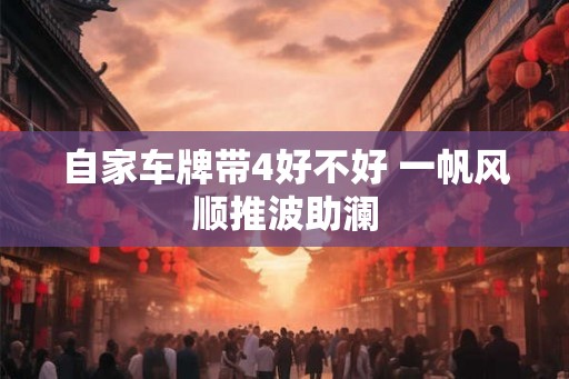 自家车牌带4好不好 一帆风顺推波助澜