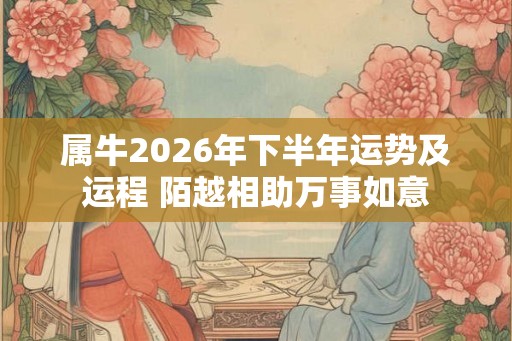 属牛2026年下半年运势及运程 陌越相助万事如意