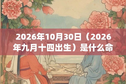 2026年10月30日（2026年九月十四出生）是什么命_命运如何