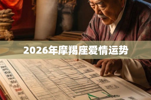 2026年摩羯座爱情运势