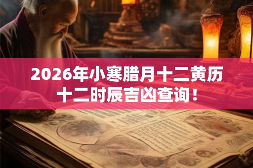 2026年小寒腊月十二黄历十二时辰吉凶查询！