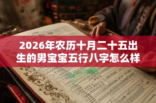 2026年农历十月二十五出生的男宝宝五行八字怎么样