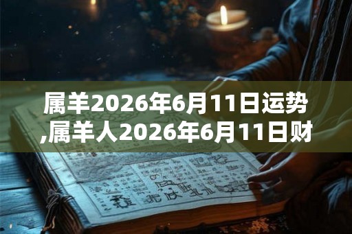 属羊2026年6月11日运势,属羊人2026年6月11日财运,生肖羊2026年6月11日运势