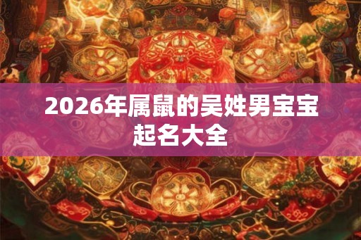 2026年属鼠的吴姓男宝宝起名大全