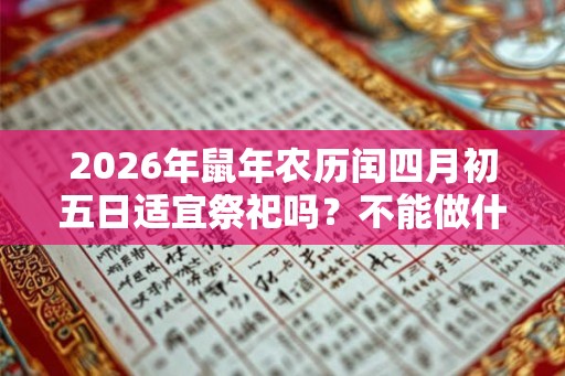2026年鼠年农历闰四月初五日适宜祭祀吗？不能做什么？