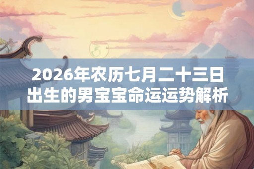 2026年农历七月二十三日出生的男宝宝命运运势解析 2026年农历七月二十三日出生的男宝宝命运运势解析
