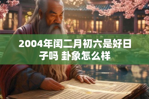 2004年闰二月初六是好日子吗 卦象怎么样