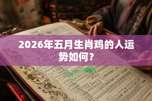 2026年五月生肖鸡的人运势如何？