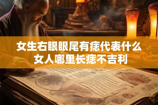 女生右眼眼尾有痣代表什么 女人哪里长痣不吉利