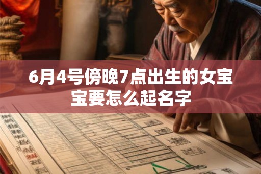 6月4号傍晚7点出生的女宝宝要怎么起名字