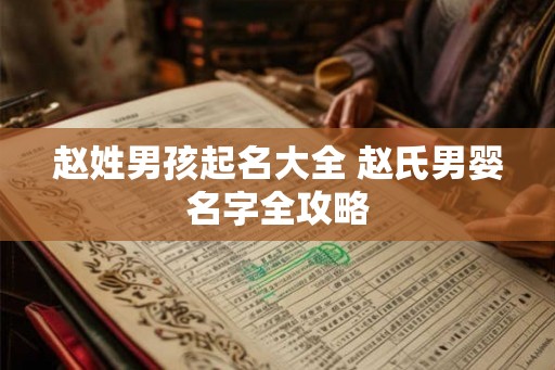 赵姓男孩起名大全 赵氏男婴名字全攻略 赵姓男孩起名大全 赵氏男婴名字全攻略