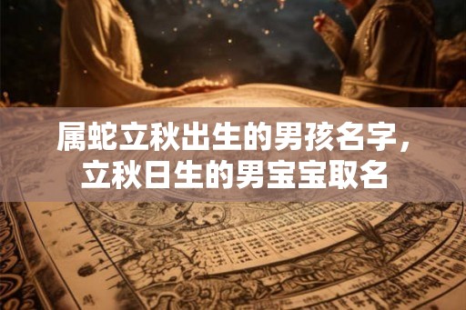 属蛇立秋出生的男孩名字，立秋日生的男宝宝取名