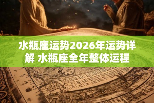 水瓶座运势2026年运势详解 水瓶座全年整体运程