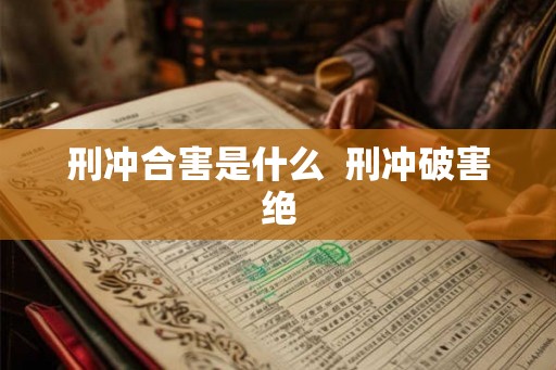 刑冲合害是什么  刑冲破害绝