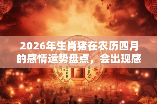 2026年生肖猪在农历四月的感情运势盘点，会出现感情问题？
