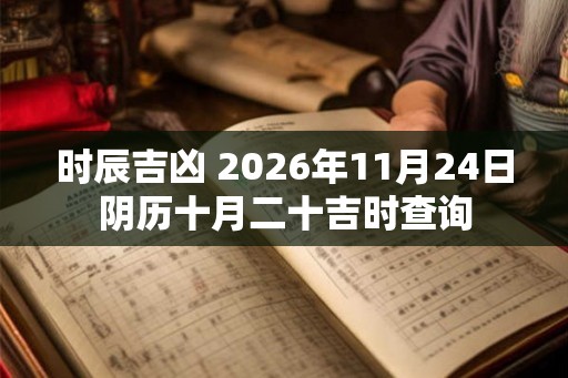 时辰吉凶 2026年11月24日阴历十月二十吉时查询