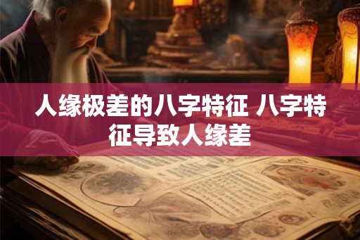 人缘极差的八字特征 八字特征导致人缘差 人缘极差的八字特征 八字特征导致人缘差