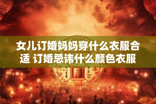 女儿订婚妈妈穿什么衣服合适 订婚忌讳什么颜色衣服