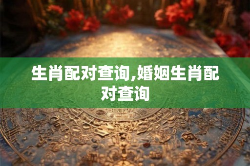 生肖配对查询,婚姻生肖配对查询
