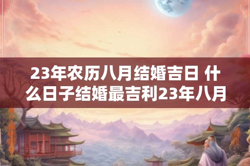 23年农历八月结婚吉日 什么日子结婚最吉利23年八月农历哪天