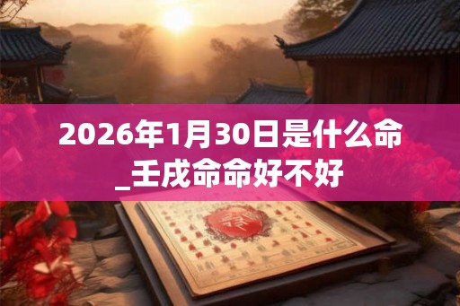 2026年1月30日是什么命_壬戌命命好不好