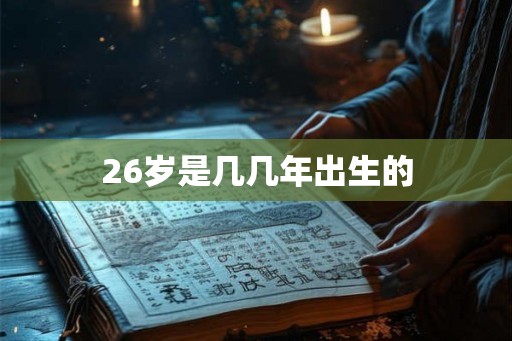 26岁是几几年出生的