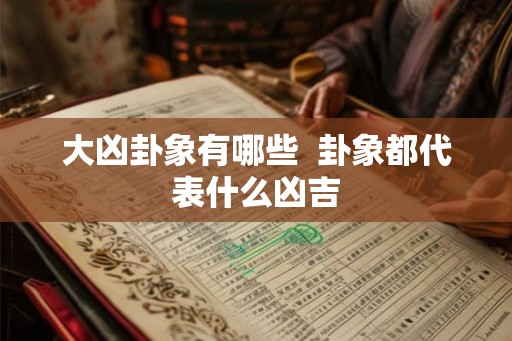 大凶卦象有哪些  卦象都代表什么凶吉