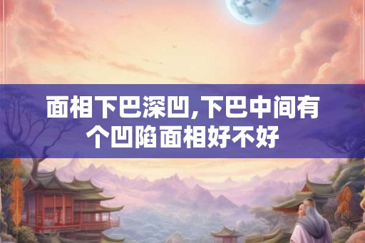 面相下巴深凹,下巴中间有个凹陷面相好不好