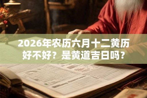 2026年农历六月十二黄历好不好？是黄道吉日吗？
