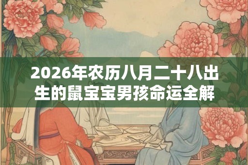 2026年农历八月二十八出生的鼠宝宝男孩命运全解