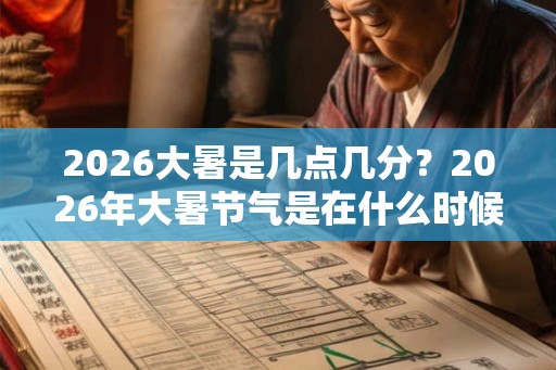 2026大暑是几点几分?2026年大暑节气是在什么时候?大暑会中暑? 2026大暑是几点几分?2026年大暑节气是在什么时候?大暑会中暑?