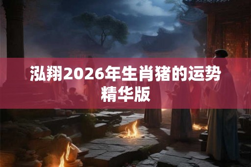 泓翔2026年生肖猪的运势精华版