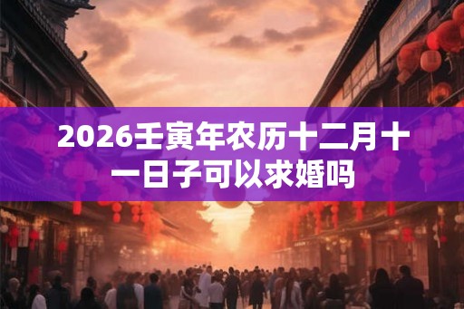 2026壬寅年农历十二月十一日子可以求婚吗