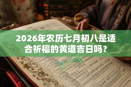 2026年农历七月初八是适合祈福的黄道吉日吗？